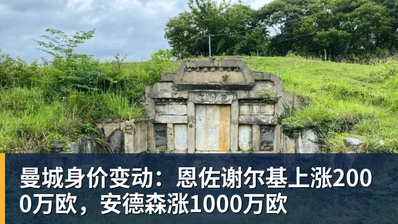 曼城身价变动：恩佐谢尔基上涨2000万欧，安德森涨1000万欧
